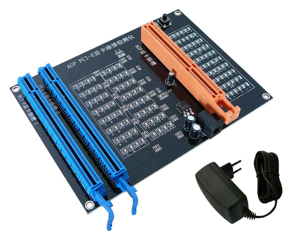 KALEA-INFORMATIQUE testa plāksne - AGP un PCI Express tipa grafiskajām kartēm, nodrošina efektīvu testēšanu un analīzi.