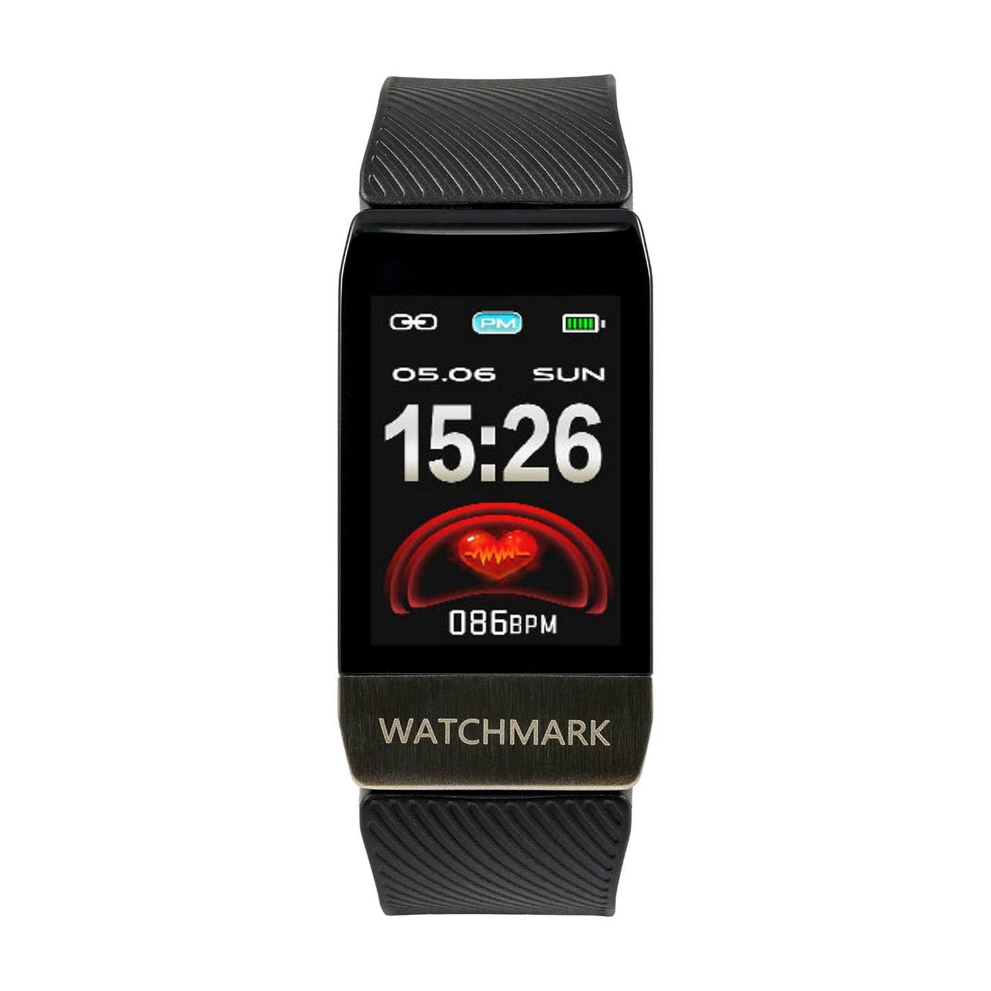 Watchmark Kardiowatch WT1 - Fitness tracker with heart rate monitor, step counter, and waterproof design.
