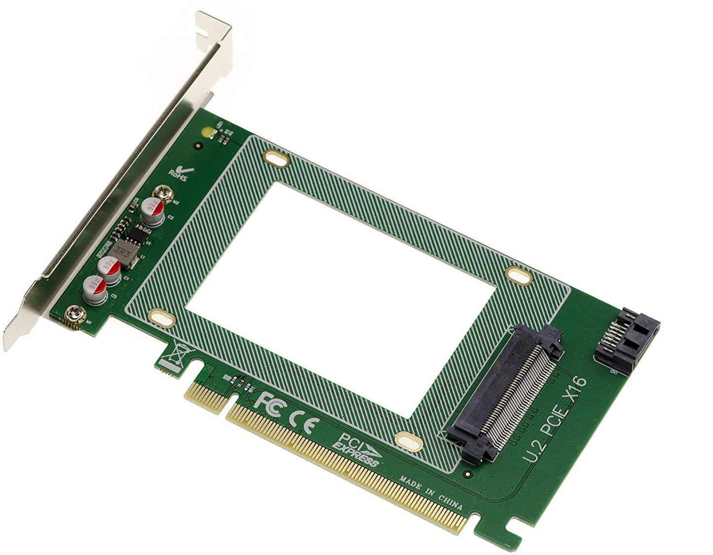 KALEA-INFORMATIQUE PCIe x16 kontrolleru karte - PCIe 3.0, NVMe U.2 SSD support, high-speed data transfer.
