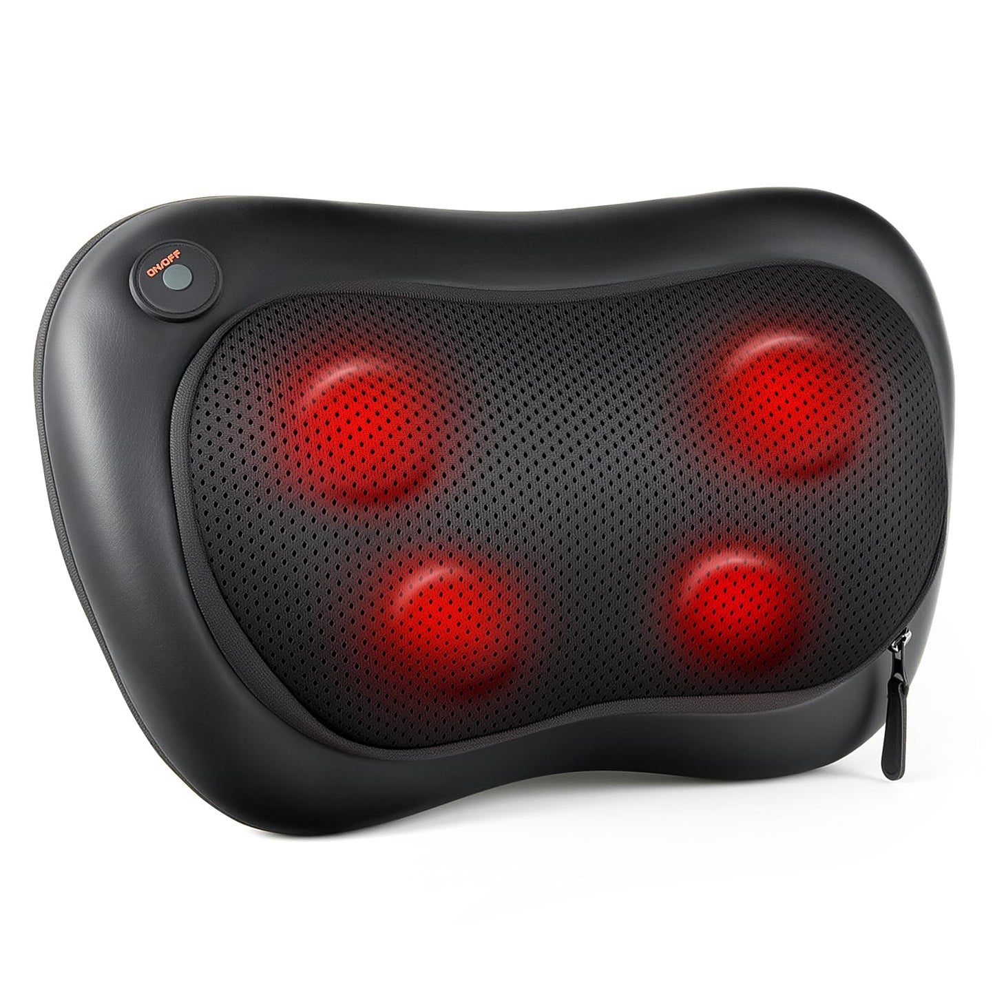 Masāžas spilvens ALLJOY ar sildošu funkciju, Shiatsu masāža kaklam, pleciem un mugurai, 3D rotējošas galviņas