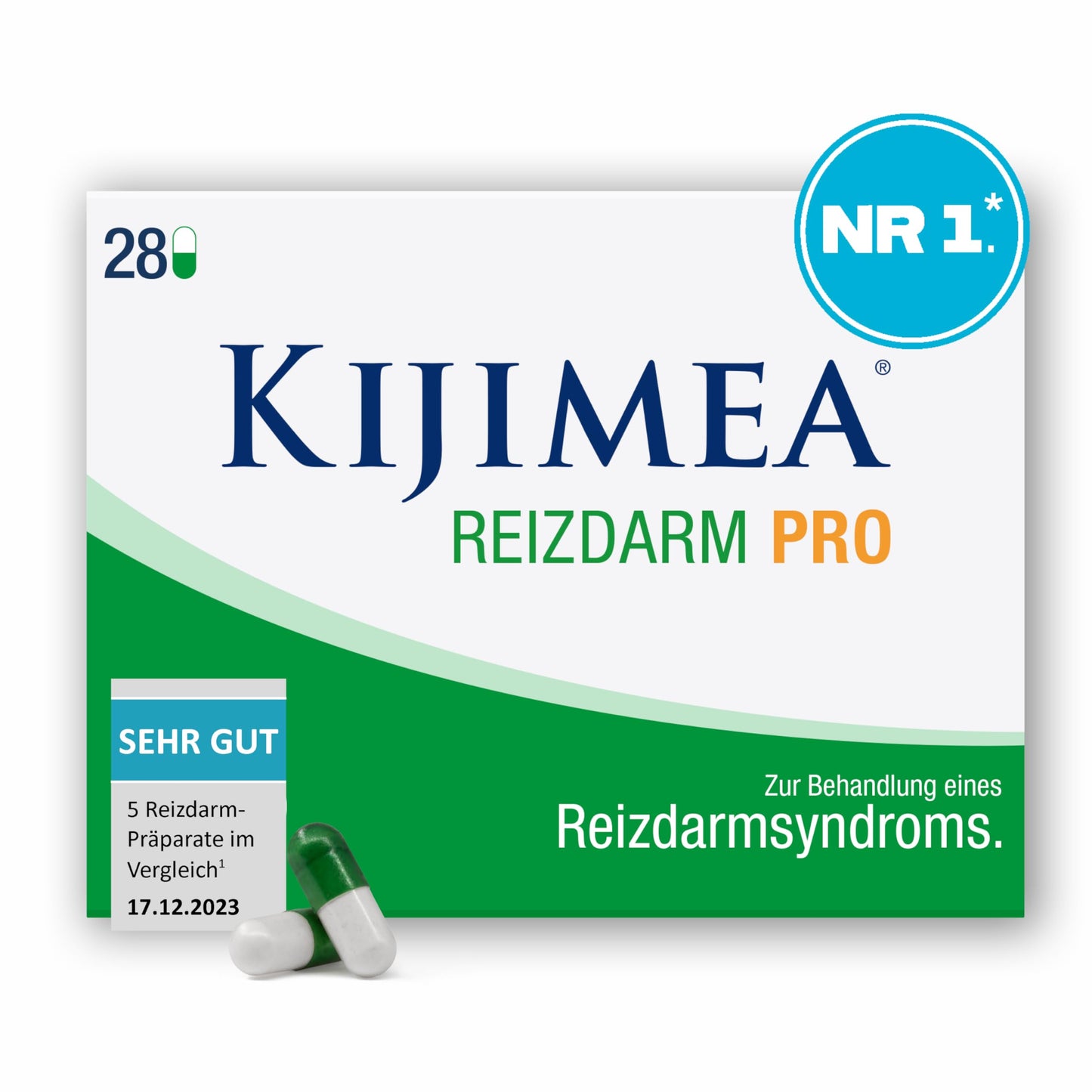 Kijimea® kairināto zarnu sindroma PRO kapsulas | Pie visiem kairinātās zarnas simptomiem, piemēram, caurejas, vēdera sāpju, vēdera uzpūšanās un aizcietējuma | Klīniski pierādīta iedarbība | 28 kapsulas