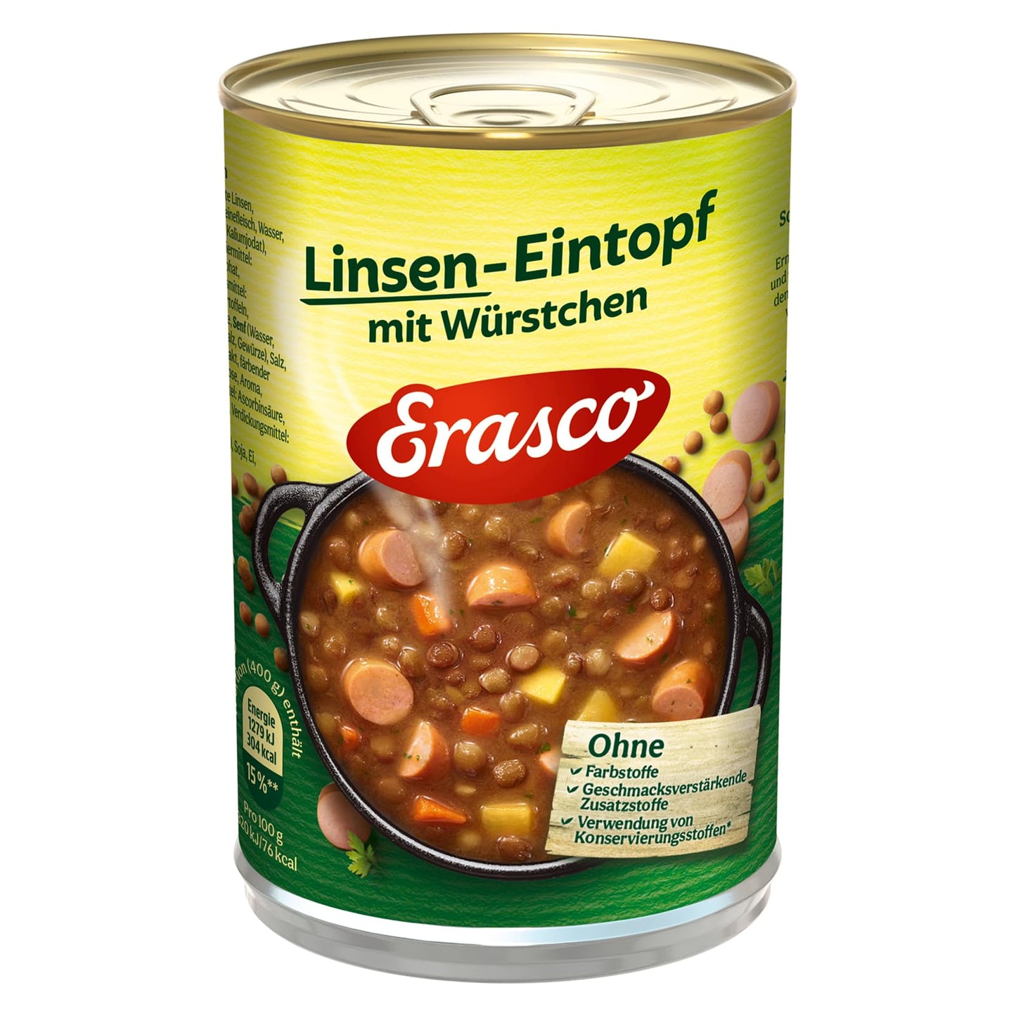 Pupiņu sautējums Erasco ar desiņām, 400 g, gatavs 5 minūtēs