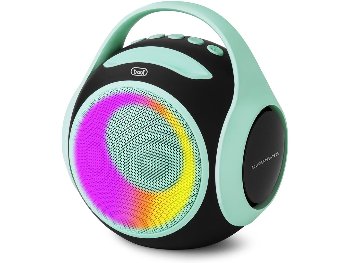 Trevi XR 8A 202 Pārnēsājamais skaļrunis 20 W, bezvadu skaļrunis ar TWS funkciju, USB pieslēgvieta, Micro SD, iebūvēta akumulators, tirkīza.