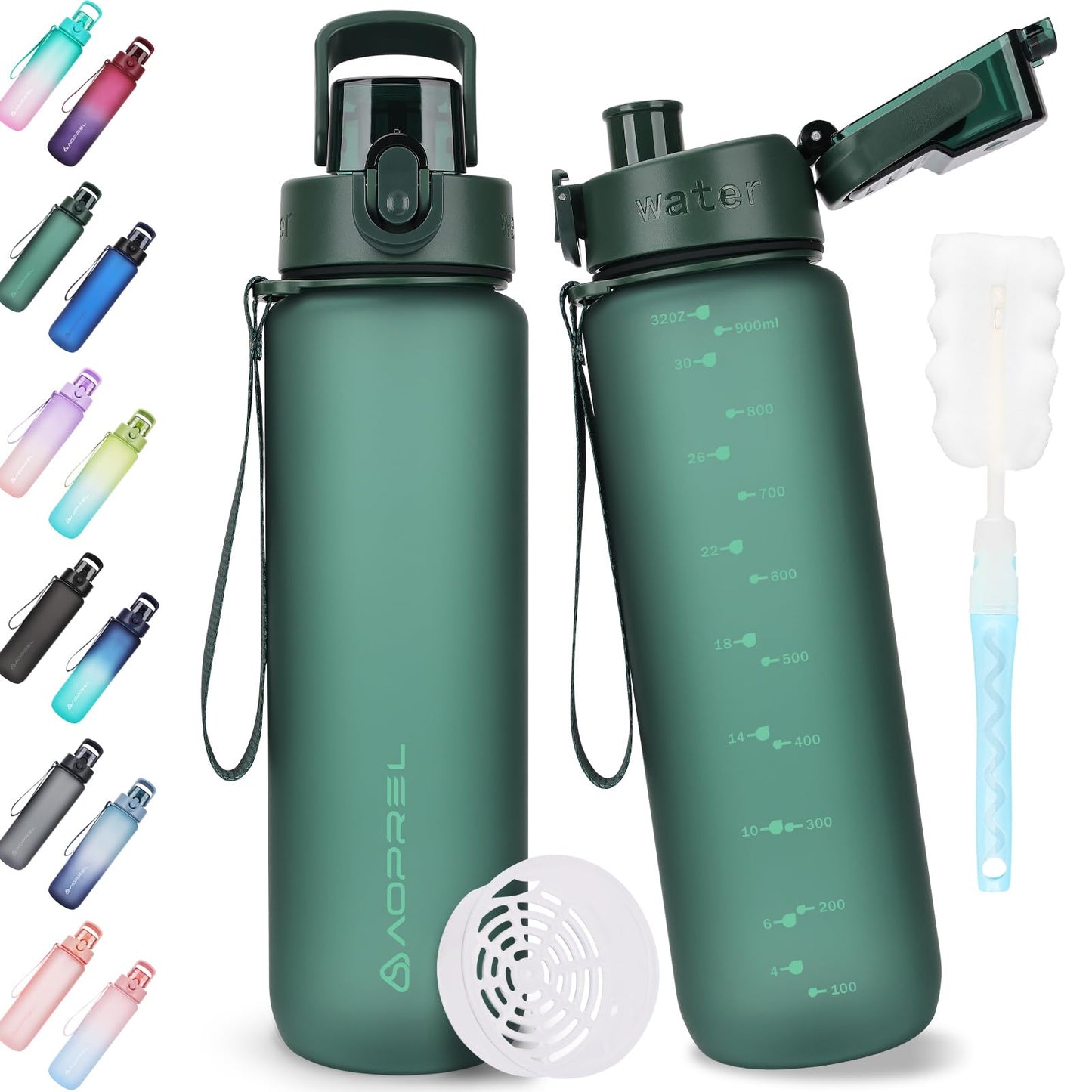 Trinkflasche AOPREL 1L Tritan BPA brīva ūdens pudele ar filtru