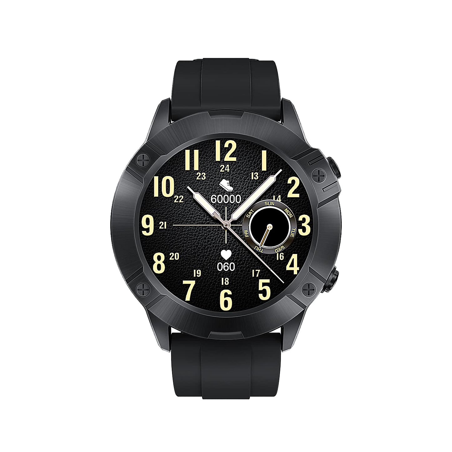 Cubot CUBN1 smartwatch - sleek black design, fitness tracking, heart rate monitor, and customizable watch faces.