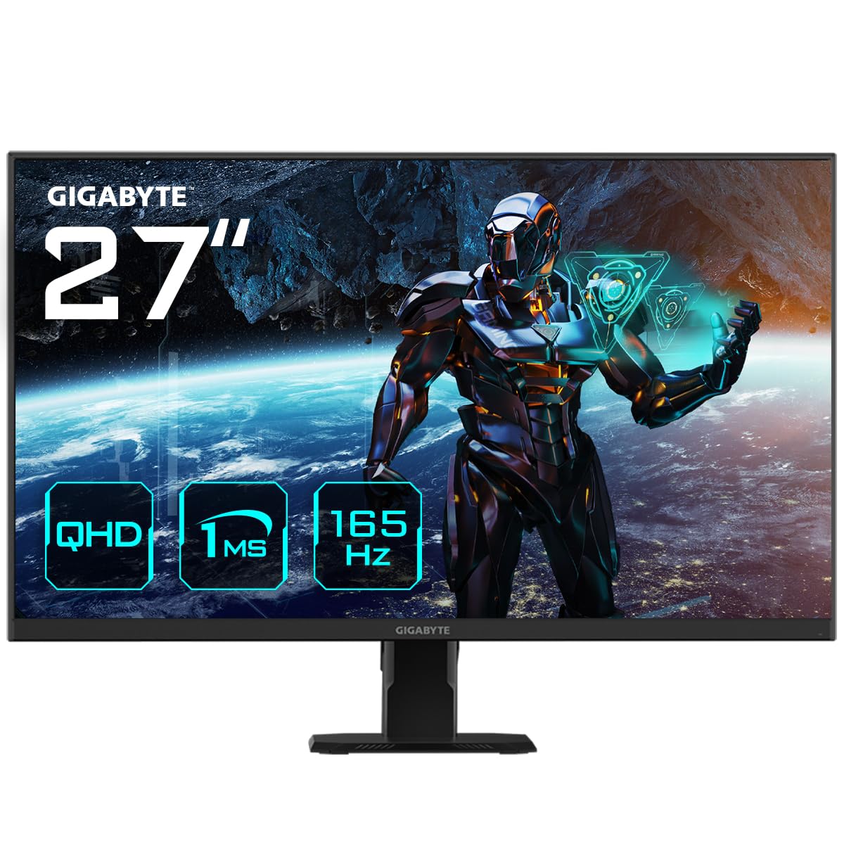 Gigabyte GS27Q 27" QHD gaming monitor - 2560x1440, 165Hz, 1ms, FreeSync Premium, HDR Ready, HDMI 2.0, DisplayPort 1.4