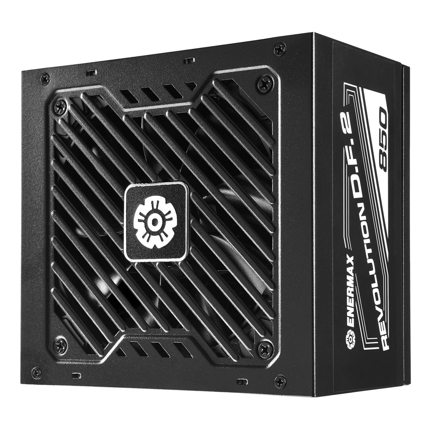 ENERMAX Revolution D.F. 2 850W PSU - 80Plus Gold, semi-modular, flat cables, semi-fanless, compact design, black