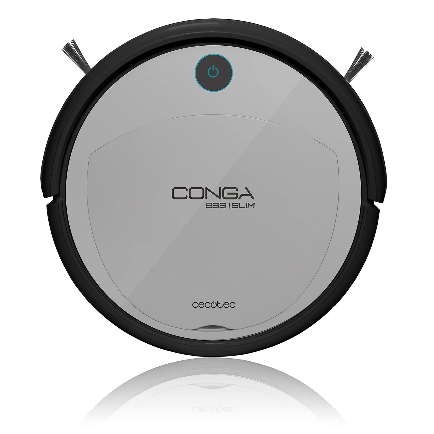 Cecotec Conga 899 Slim - 4 in 1 robot vacuum, remote control, 5 cleaning modes, pet-friendly, silver and black.