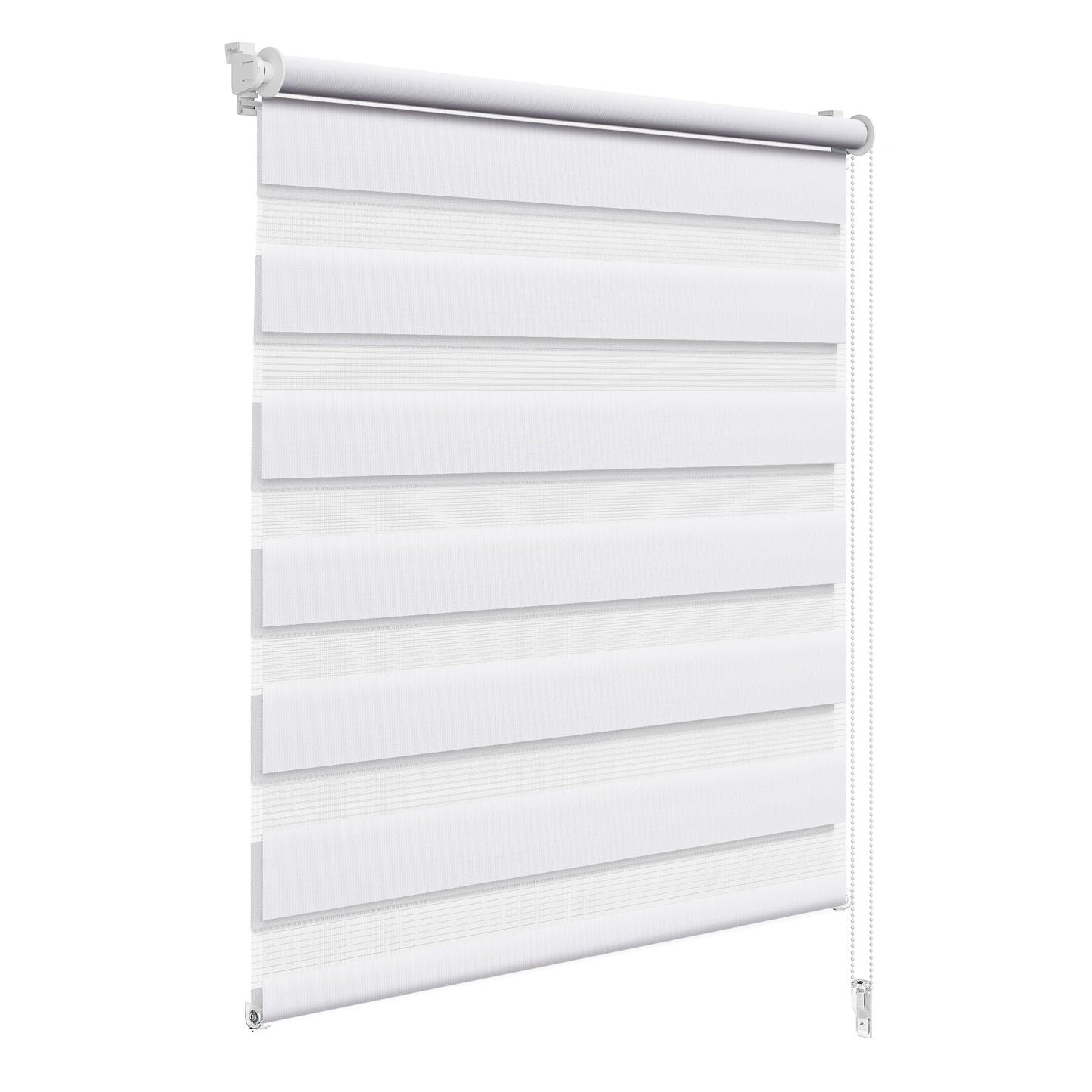 Dienas un nakts žalūzija WOLTU Klemmfix bez urbšanas 45x150 cm, balta