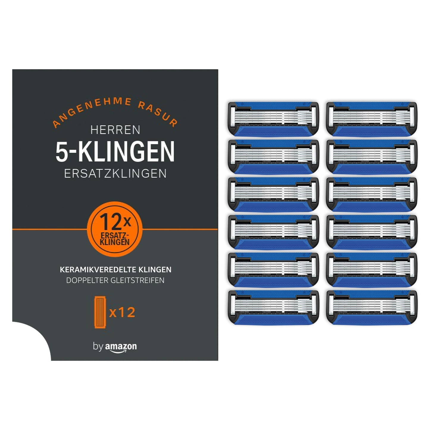 by Amazon 5-fach-Klingen vīriešu skuvekļiem (12 gab.)