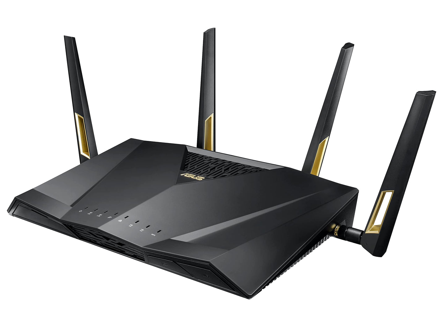 ASUS RT-AX88U WLAN spēļu maršrutētājs (AX6000 WiFi 6 standarts, MU-MIMO, OFDMA, AiProtection, spēļu dzinējs, adaptīvais QoS, 8x Gigabit, USB 3.1)