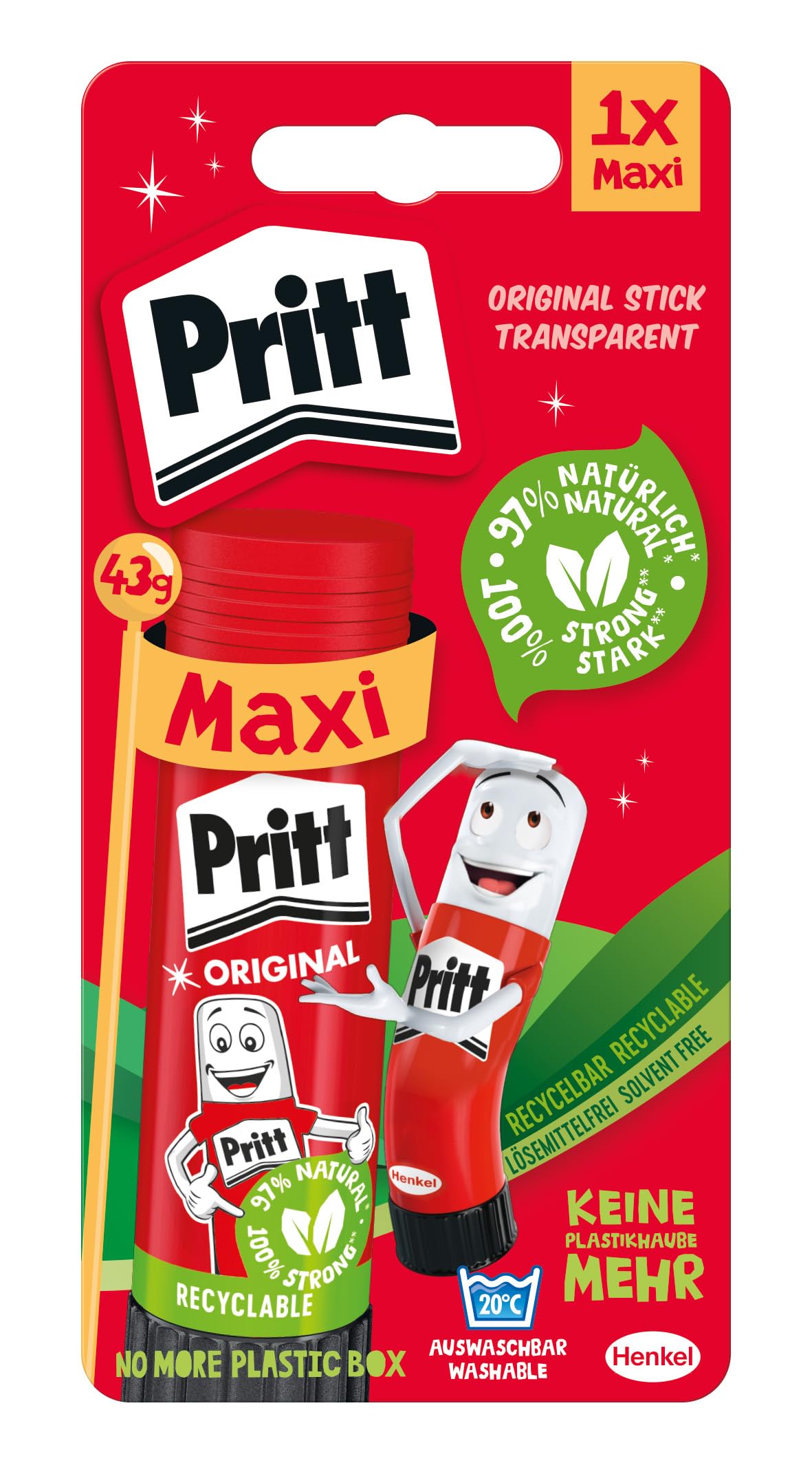 Līmes stienis Pritt, bērniem draudzīga līme skolai un birojam, 1x43g