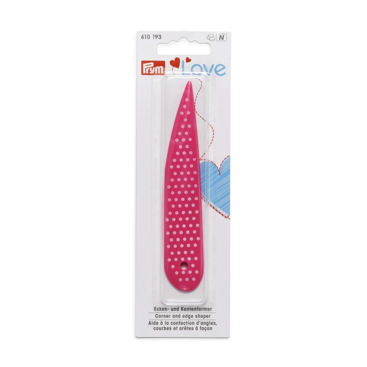 Prym 610193 pink Love stūru un malu veidotājs, plastmasa, One Size