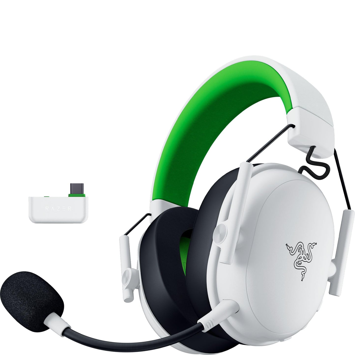 Xbox gaminga austiņas Razer BlackShark V3 X HyperSpeed - bezvadu e-sporta austiņas - īpaši vieglas 270 g - Triforce 50mm draiveri - noņemams mikrofons - HyperSpeed 2,4 GHz un Bluetooth - Xbox/PC | Balta