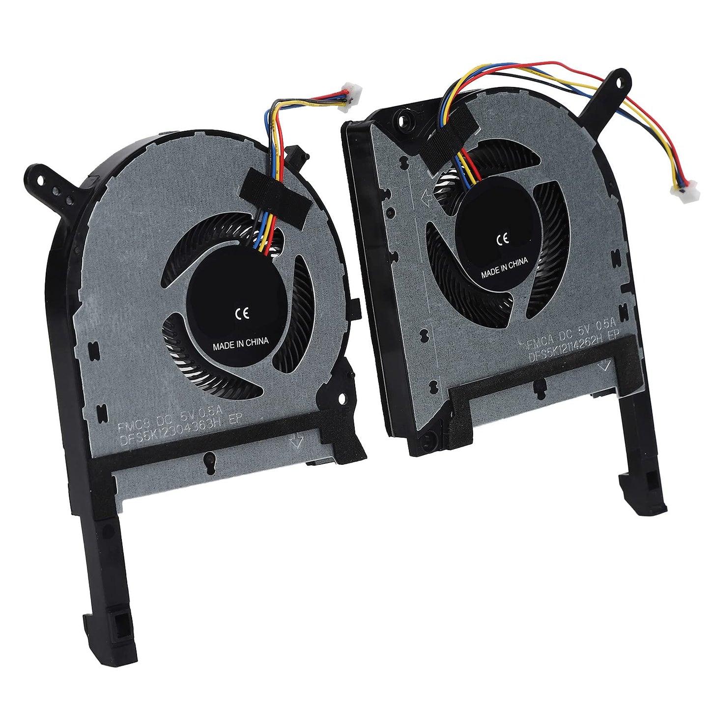 DFS5K12114262H CPU-GPU Ventilator - 4-pole internal laptop fan for TUF FX505 series, made of aluminum alloy.