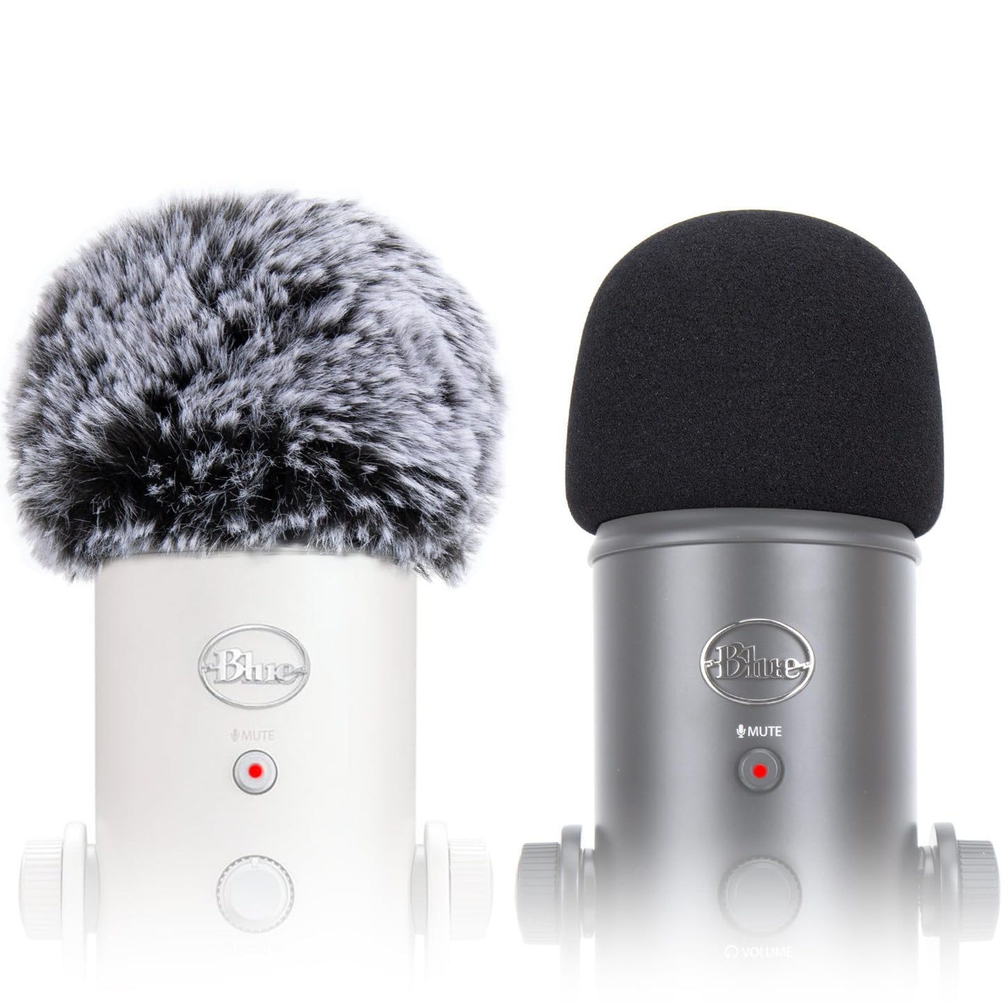 Mikrofona pop filtrs SUNMON Blue Yeti, 2 gab., putu un kažokādas vēja aizsargi Blue Yeti/Yeti Pro mikrofonam, trokšņu samazināšanai