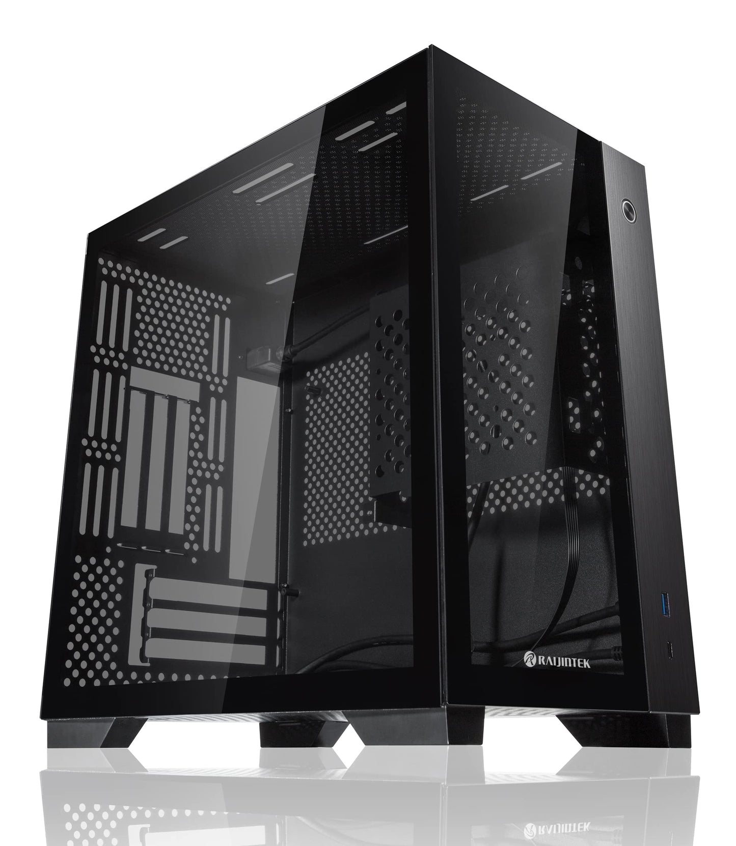 Raijintek Paean Mini Mini-ITX korpuss, Tempered Glass - melns