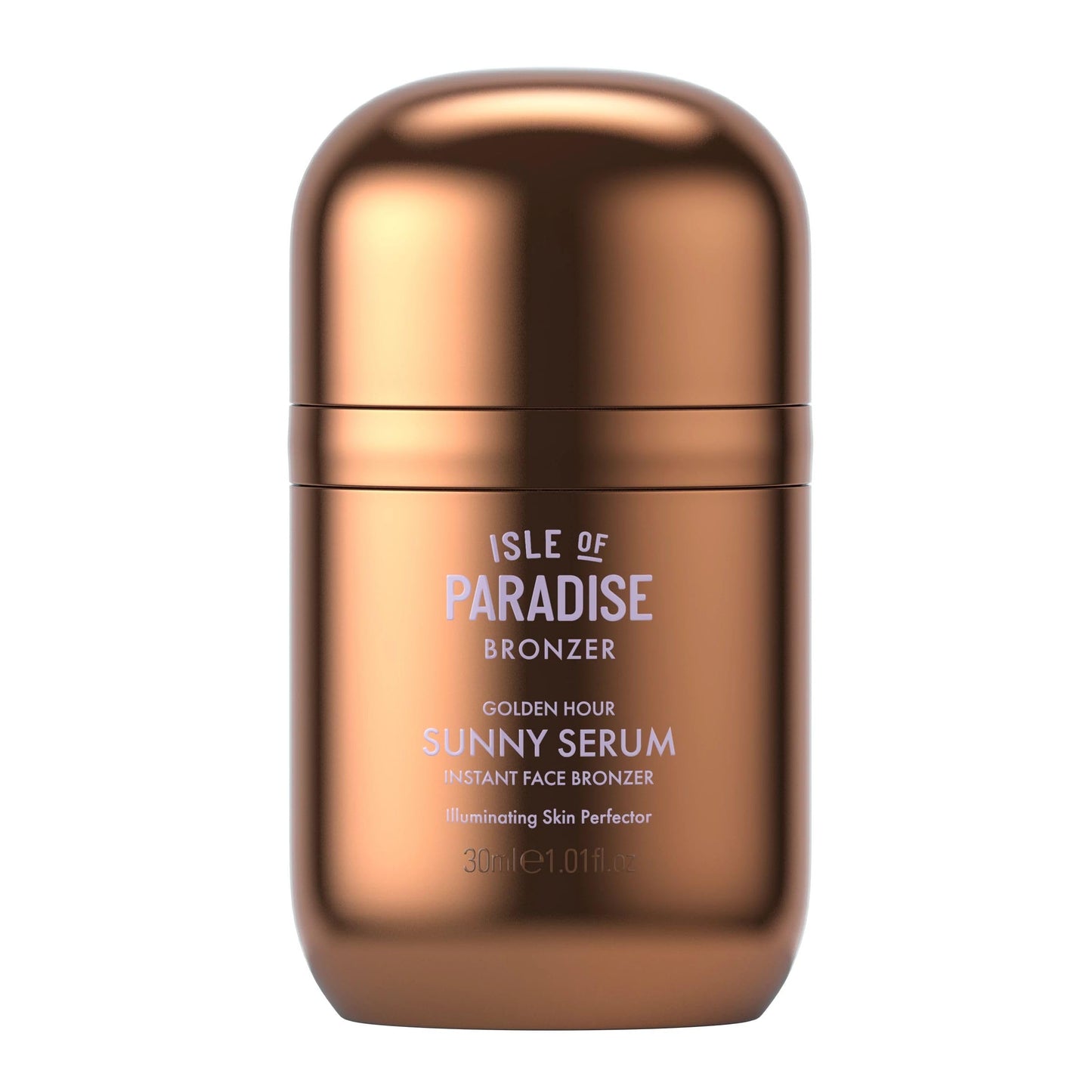Isle of Paradise Sunny Serum Golden Hour sejas bronzeris, mirdzošs šķidrums ar niacinamīdu, skvalānu un jojobas eļļu, viegla mitrinoša formula