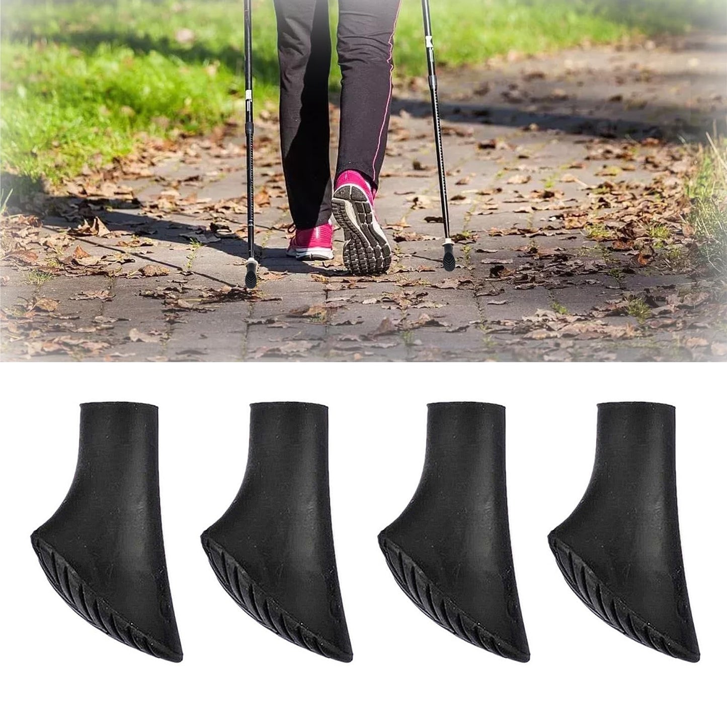 Nordic walking gumijas uzgaļi lvvhuan 4 gab. nūjām un spieķiem