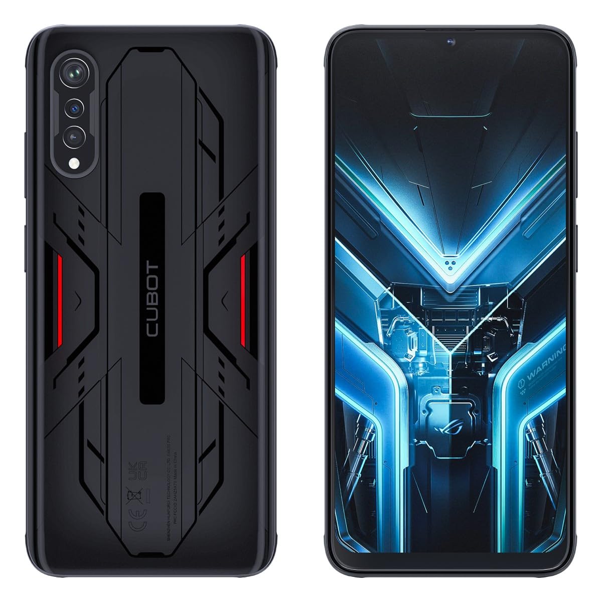 CUBOT X70 - 6.58" FHD+, 12GB RAM, 256GB storage, 100MP triple camera, 5200mAh battery, Android 13, black color