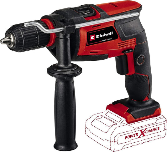Einhell TE-ID 18 Li-Solo - 18V cordless impact drill, 13mm max drilling capacity in concrete, quick-release chuck, battery not included.