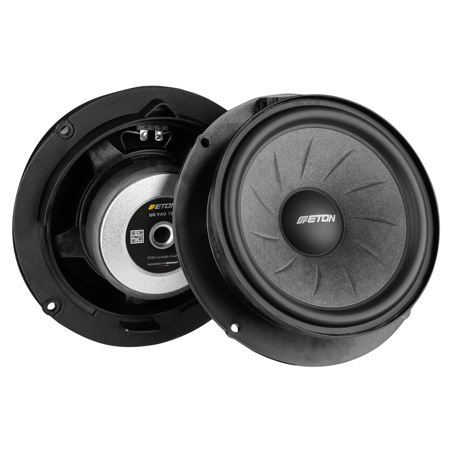 ETON UG VAG 150 - jaudīgs 15 cm / 6 collu vidējo un zemfrekvenču skaļrunis, saderīgs ar dažādiem VW, Skoda, Seat modeļiem, Plug & Play garā gājiena auto skaļrunis, 1 pāris
