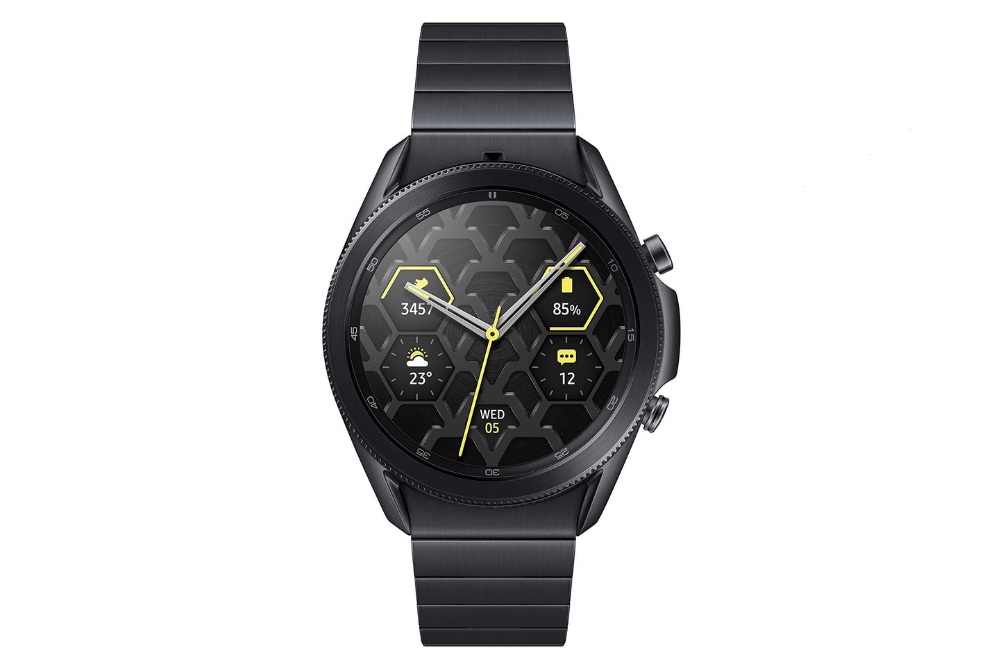 Samsung Galaxy Watch3 - 45mm titanium Bluetooth smartwatch with rotating bezel, fitness tracker, 4G, large display, 36-month warranty.