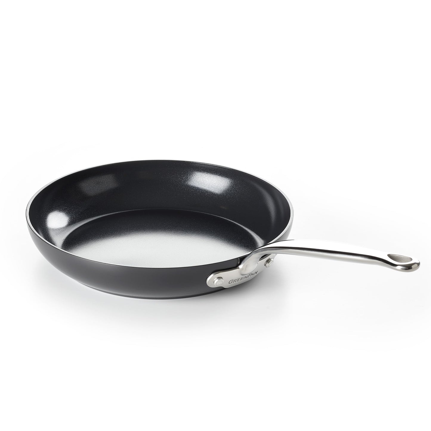 GreenPan Barcelona 24 cm - PFAS-free, scratch-resistant ceramic non-stick pan with stainless steel handle, induction compatible.