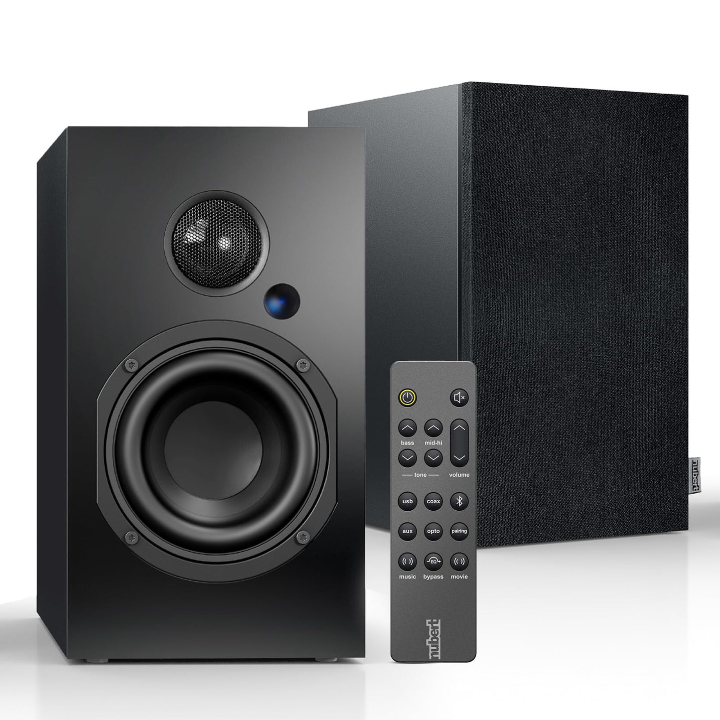 Datoru skaļruņu pāris Nubert nuBoxx A-125 pro ar Bluetooth aptX HD un USB-C, melns, 2 gab.