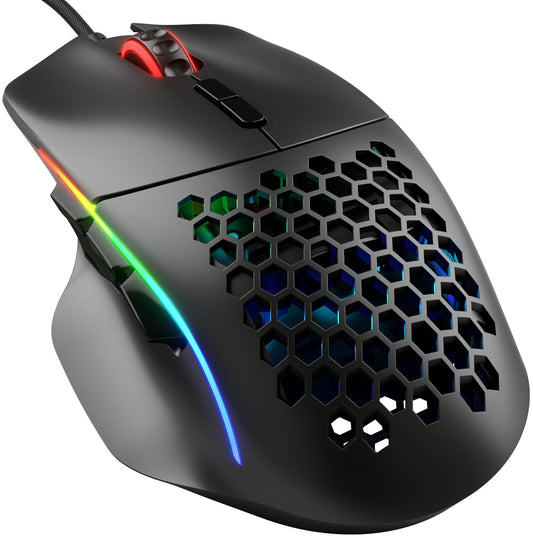 Glorious Gaming Model I - Īpaši viegla 69 g, 9 programmējamas pogas, RGB apgaismojums, PTFE kājiņas, sānu īkšķa balsts, melna.