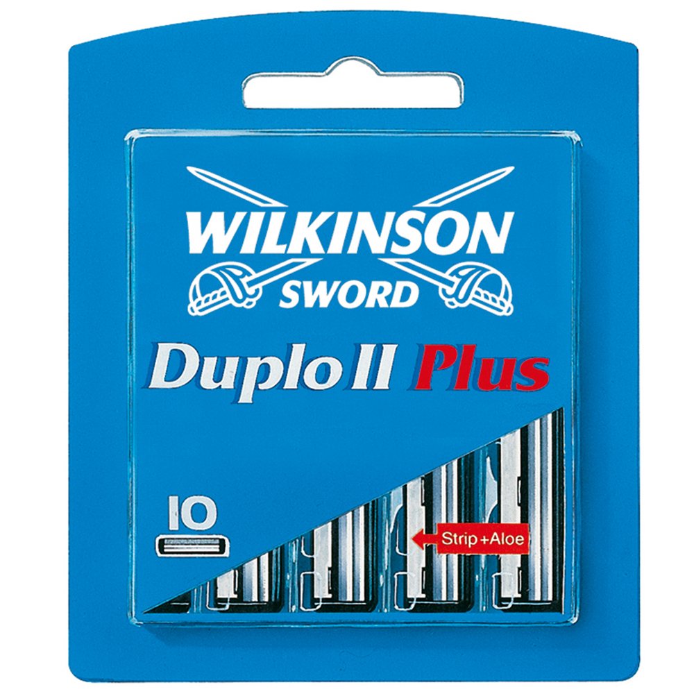 Skūšanās asmeņi vīriešiem Wilkinson Sword Duplo II Plus ar alvejas sloksni, 10 gab.