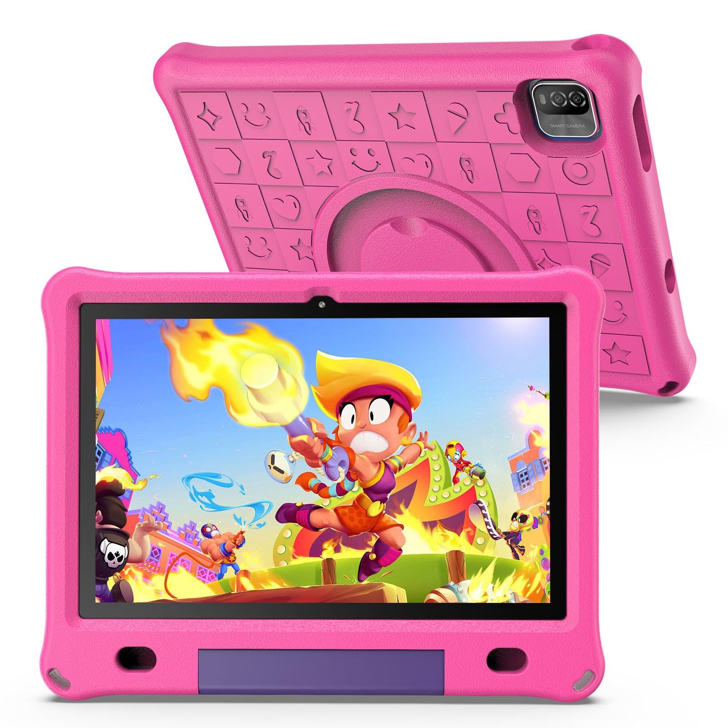 PRITOM Android 12 planšetdators bērniem, 10 collu IPS HD liels ekrāns, 3GB+64GB, iepriekš instalēta bērnu programmatūra IWAWa, kontrolējošas mācību spēles izglītības lietotnes, WiFi planšetdators ar bērnu drošu apvalku