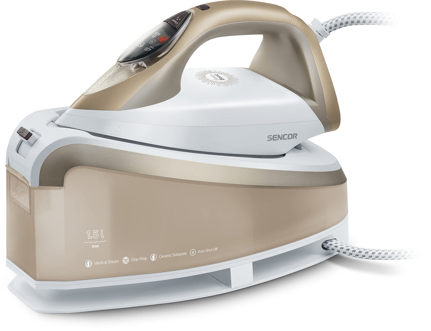Sencor tvaika gludeklis - 2400 W, 1,5 l ūdens tvertne, ultras ātrs, pretkaļķu un pretpilēšanas tehnoloģija