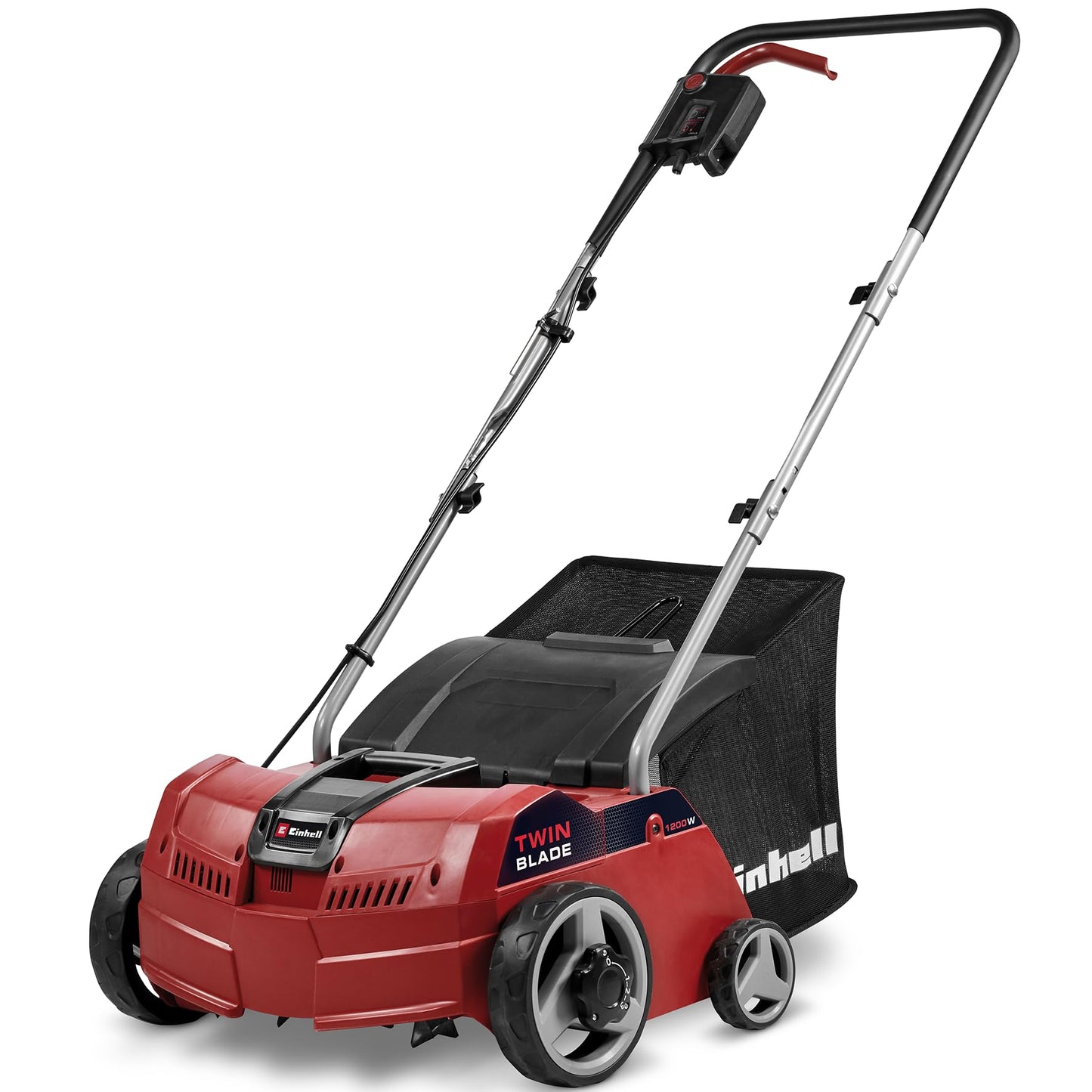 Elektriskais skarifikators-aerators Einhell GC-SA 1231/1, 230 V, līdz 300 m², 1.2 W, 28l savākšanas maiss