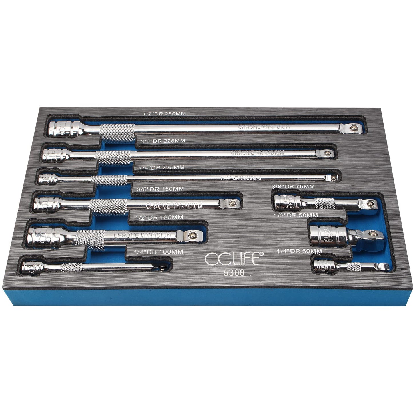CCLIFE šarnīra pagarinājums ligzdām 1/4 3/8 1/2 collas, 9 daļas