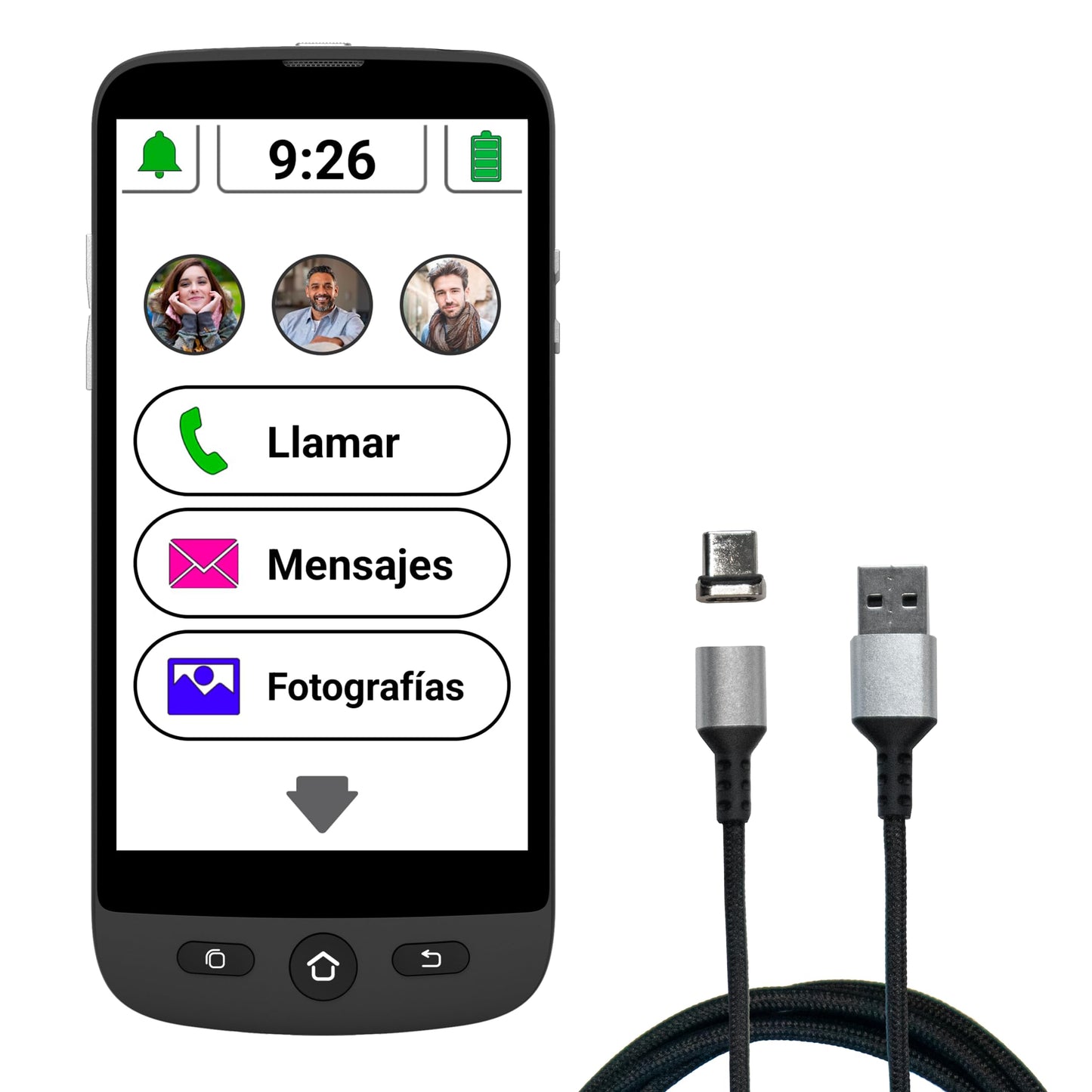 swissvoice S510-m viedtālrunis senioriem - liels ekrāns, skaļš skaņas signāls, viegli lietojams, ergonomisks dizains