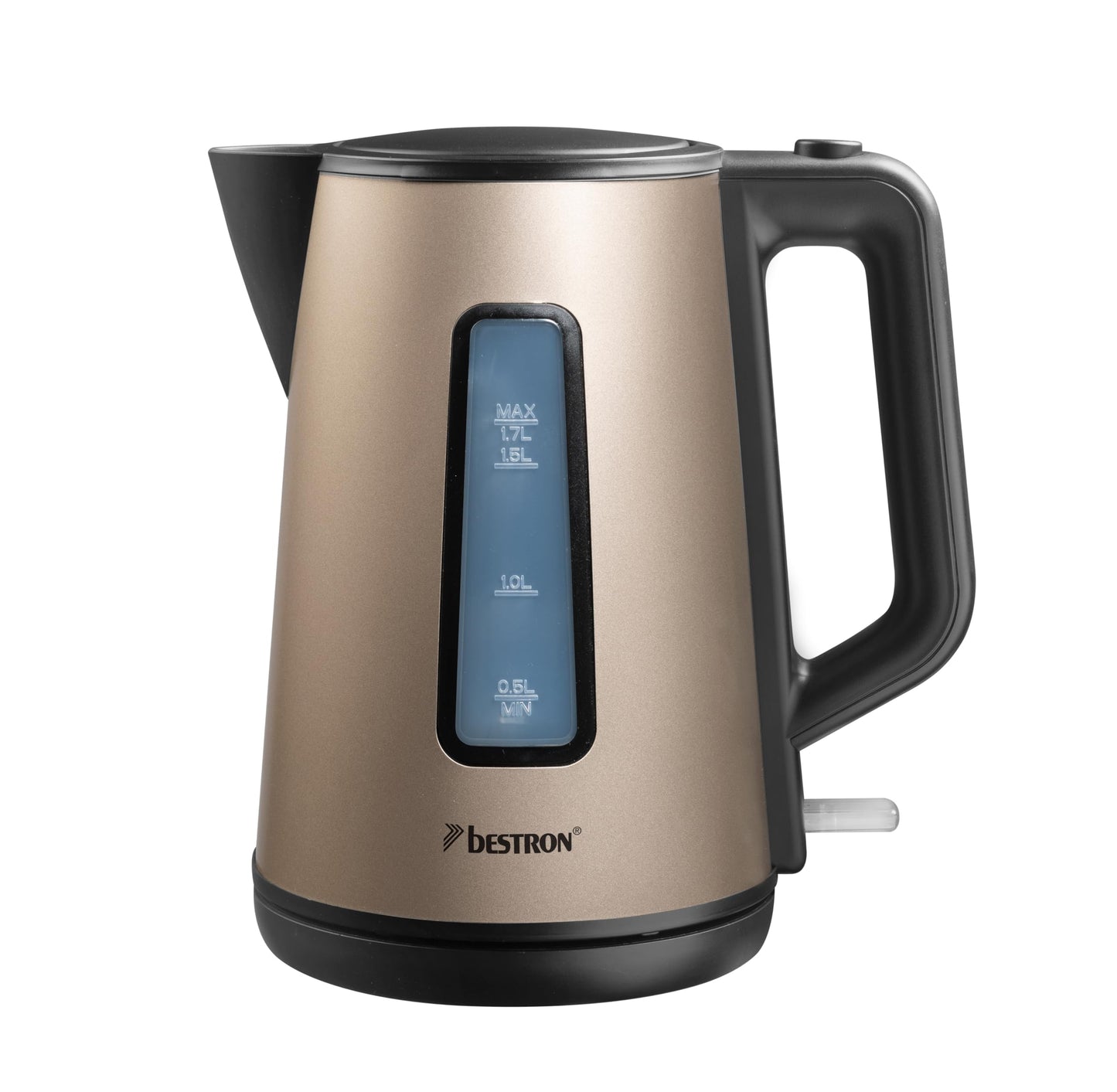 Bestron AWK1000SAT tējkanna - 360° pamatne, automātiskā izslēgšanās, 1,7L, 2200W, gaiši bēša.