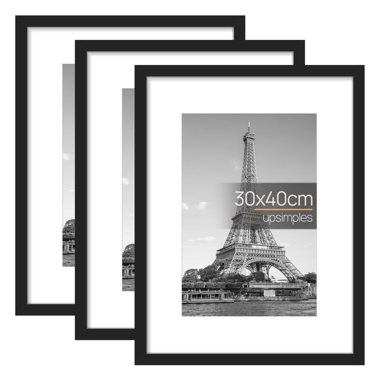 Bilžu rāmis upsimples 3 Pack 30x40 Schwarz, sienas rāmji fotogrāfijām