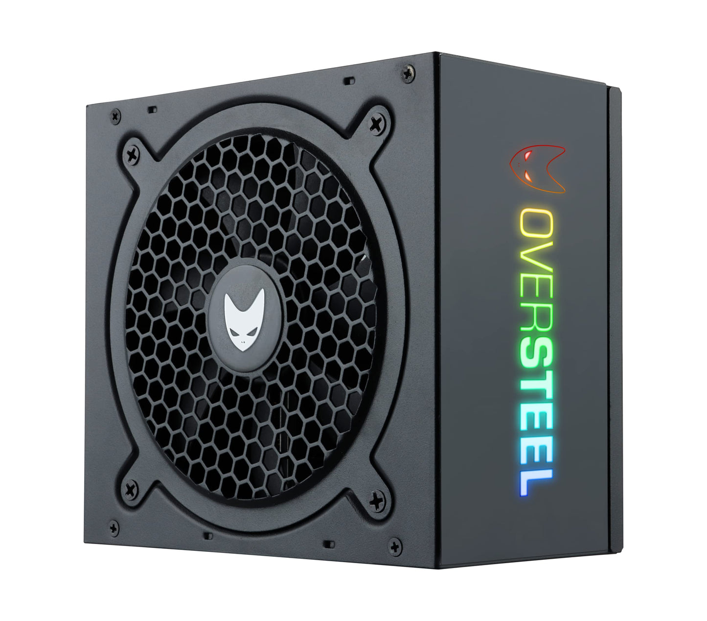 Oversteel Quantum 650W A-RGB PSU - Fully modular, 80+ Bronze, optimized cooling, RGB side panel, black color.