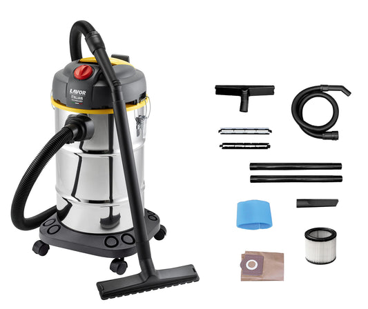 Lavor Jauns modelis 8.253.0024 - sausais un mitrais putekļsūcējs, nerūsējošais tērauds, jaudīgs un izturīgs.