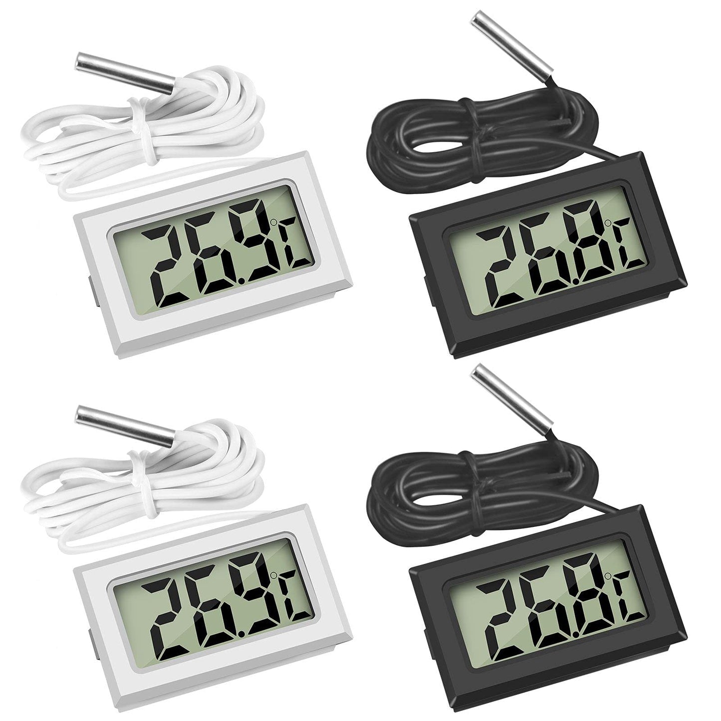 Digitālais termometrs ar ārējo sensoru Thlevel LCD Mini, temperatūras mērītājs -50℃~+110℃