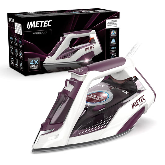 Imetec ZeroCalc Z3 3900 - 2400W steam iron with anti-scale and Intellivapor technology, 170g steam boost.