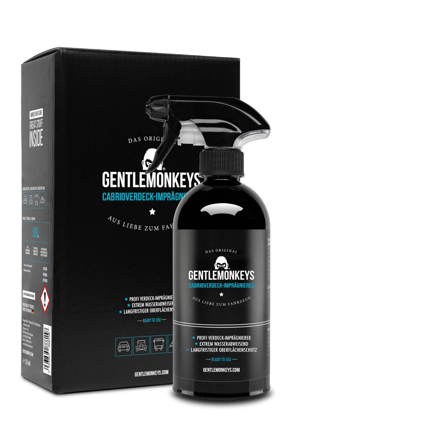 Cabrio jumta impregnētājs GENTLEMONKEYS, 500ml | aizsargsprejs auto auduma jumtam
