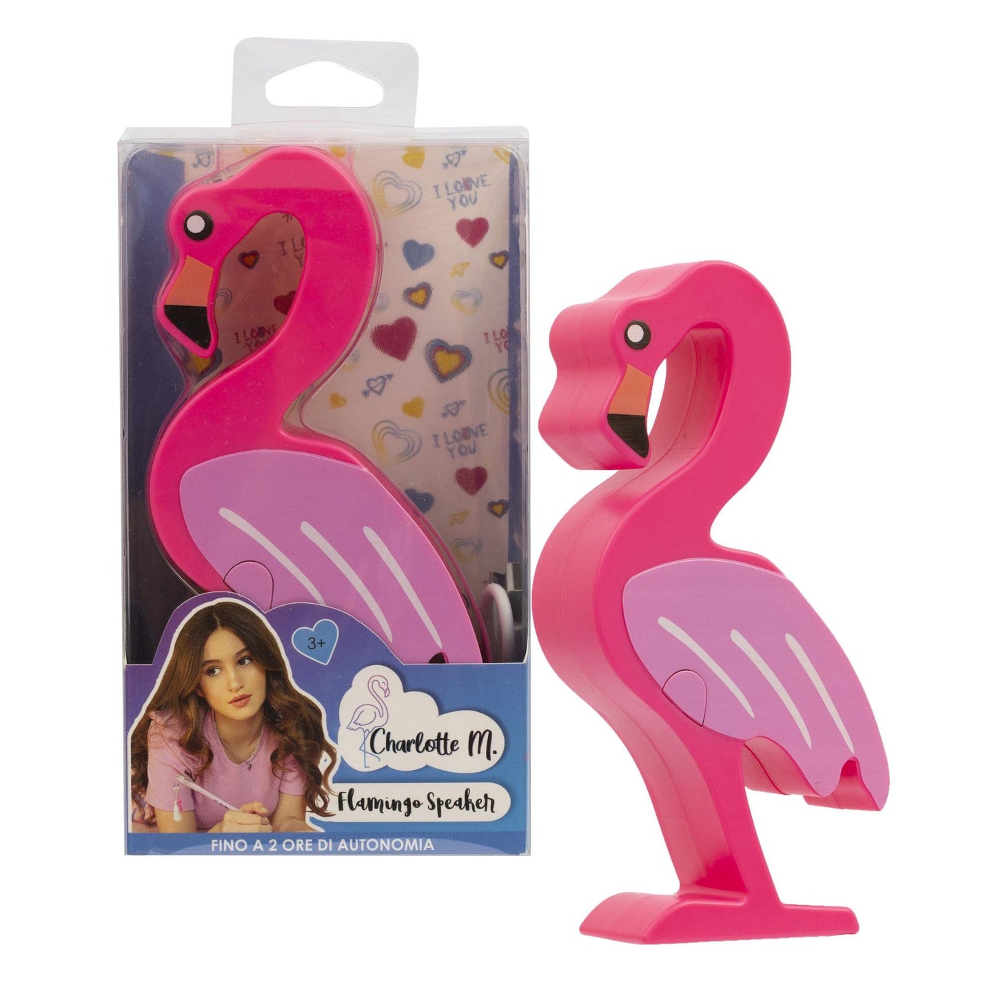Giochi Preziosi Charlotte M Flamingo CHR08000, portatīvais Bluetooth skaļrunis, meitenēm no 3 gadu vecuma, daudzkrāsains