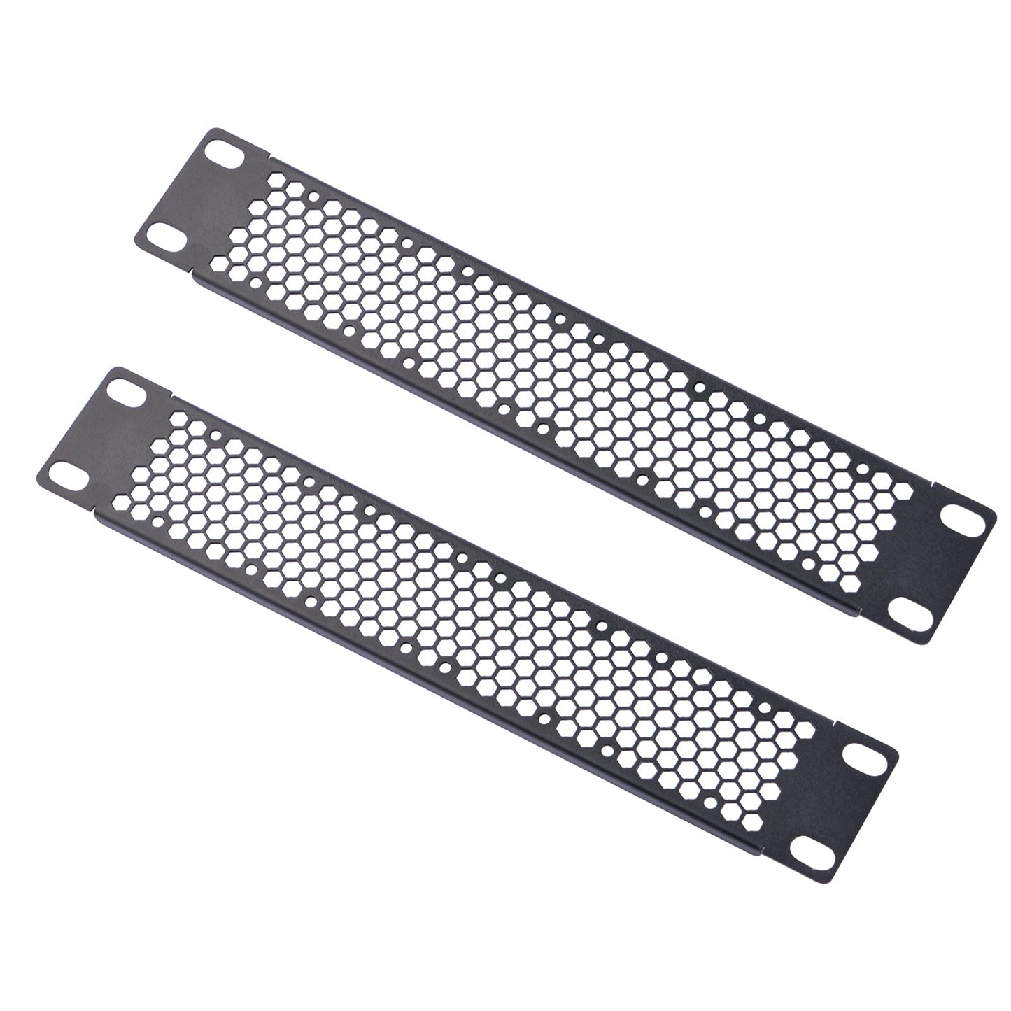 GeeekPi 10 collu tīkla skapja ventilācijas panelis 1HE DeskPi RackMate T0/T1/T2/T0 Plus/T1 Plus/TL1, metāla aklā pārsega plāksne 10 collu servera skapim, melns