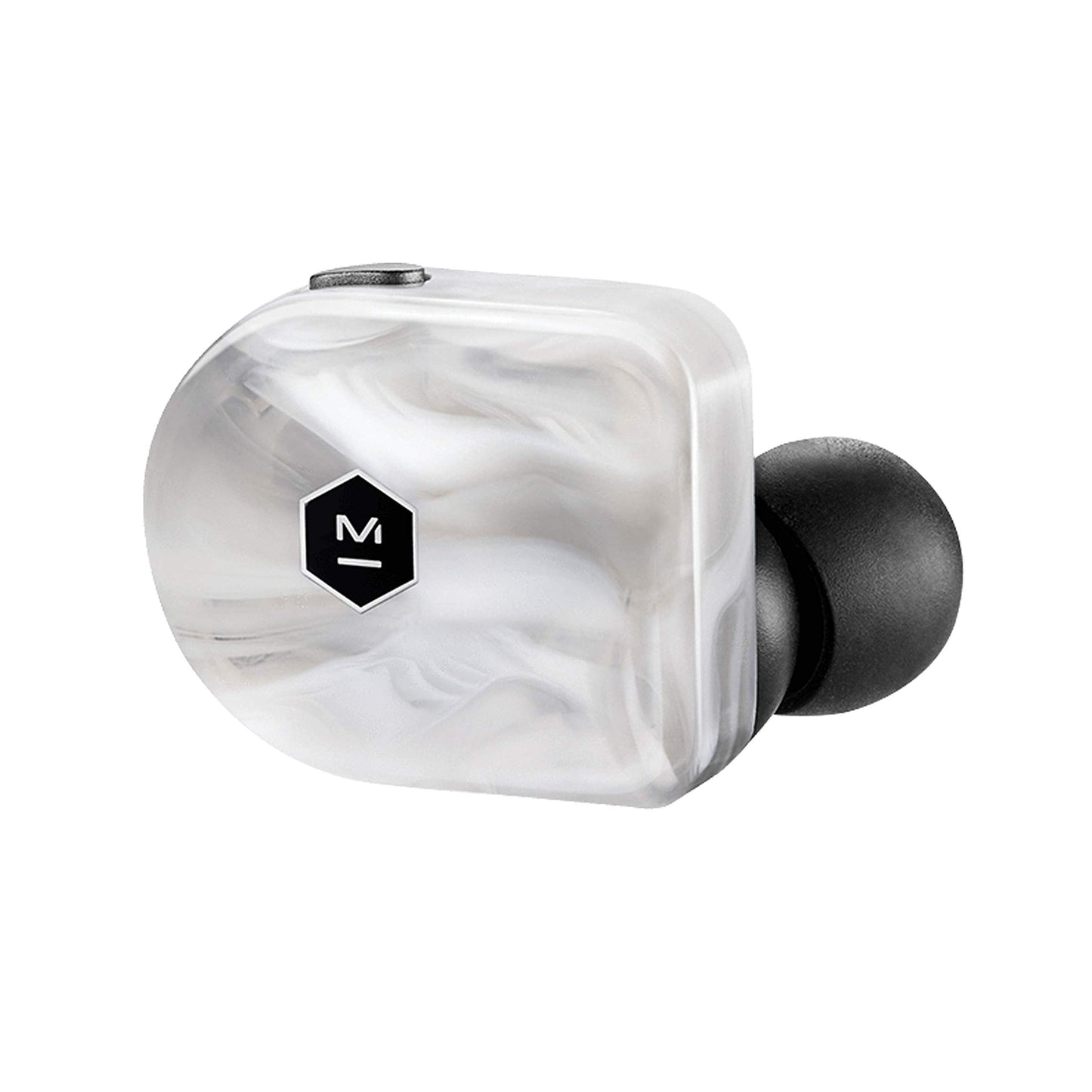 Master & Dynamic True Wireless austiņas - 3.5h akumulatora darbības laiks, cēlmetāla futrālis, IPX4, balts marmors