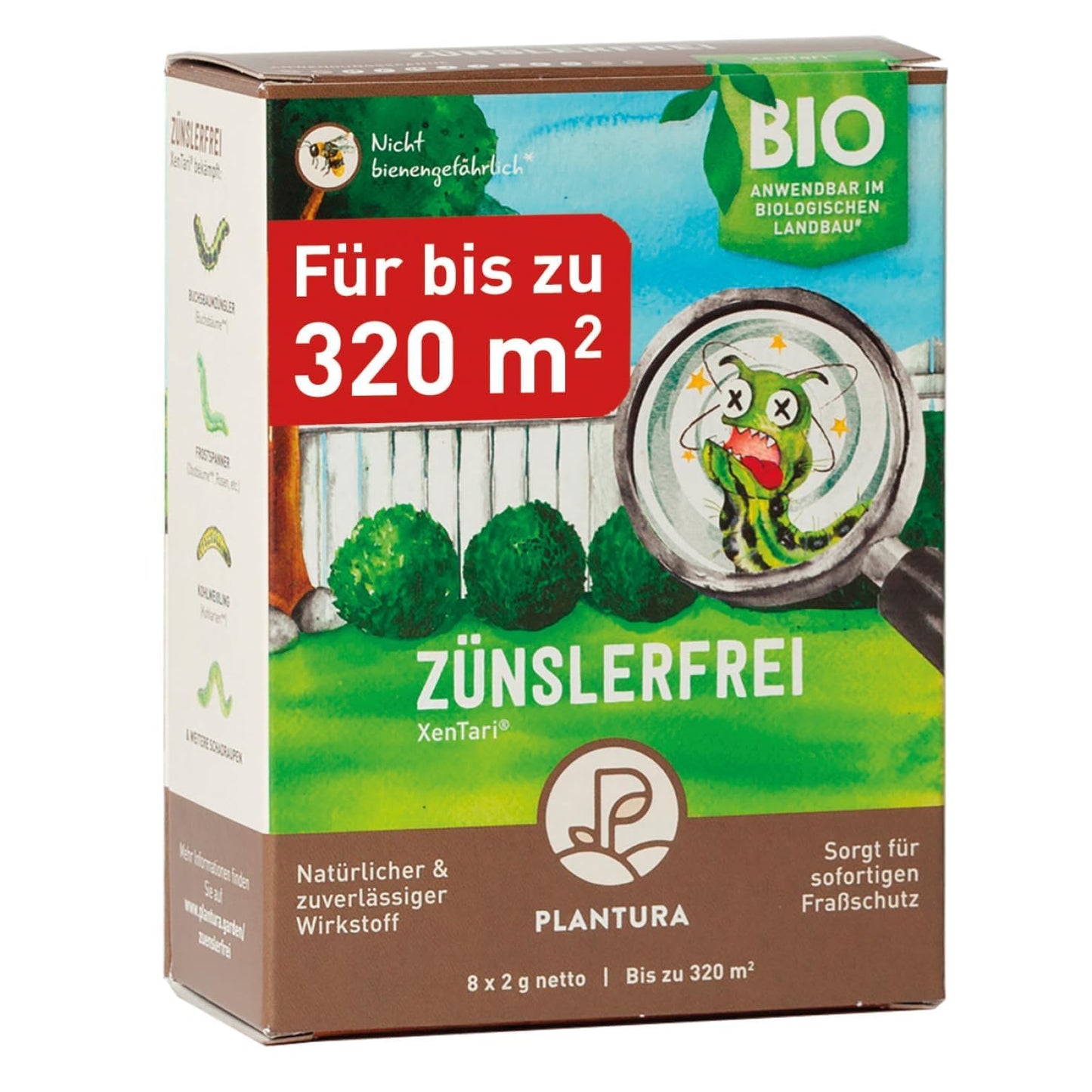 Plantura Xentari pret kāpostu un zīlīšu kāpuriem, bioloģisks izsmidzināms līdzeklis, 8 x 2g paciņas