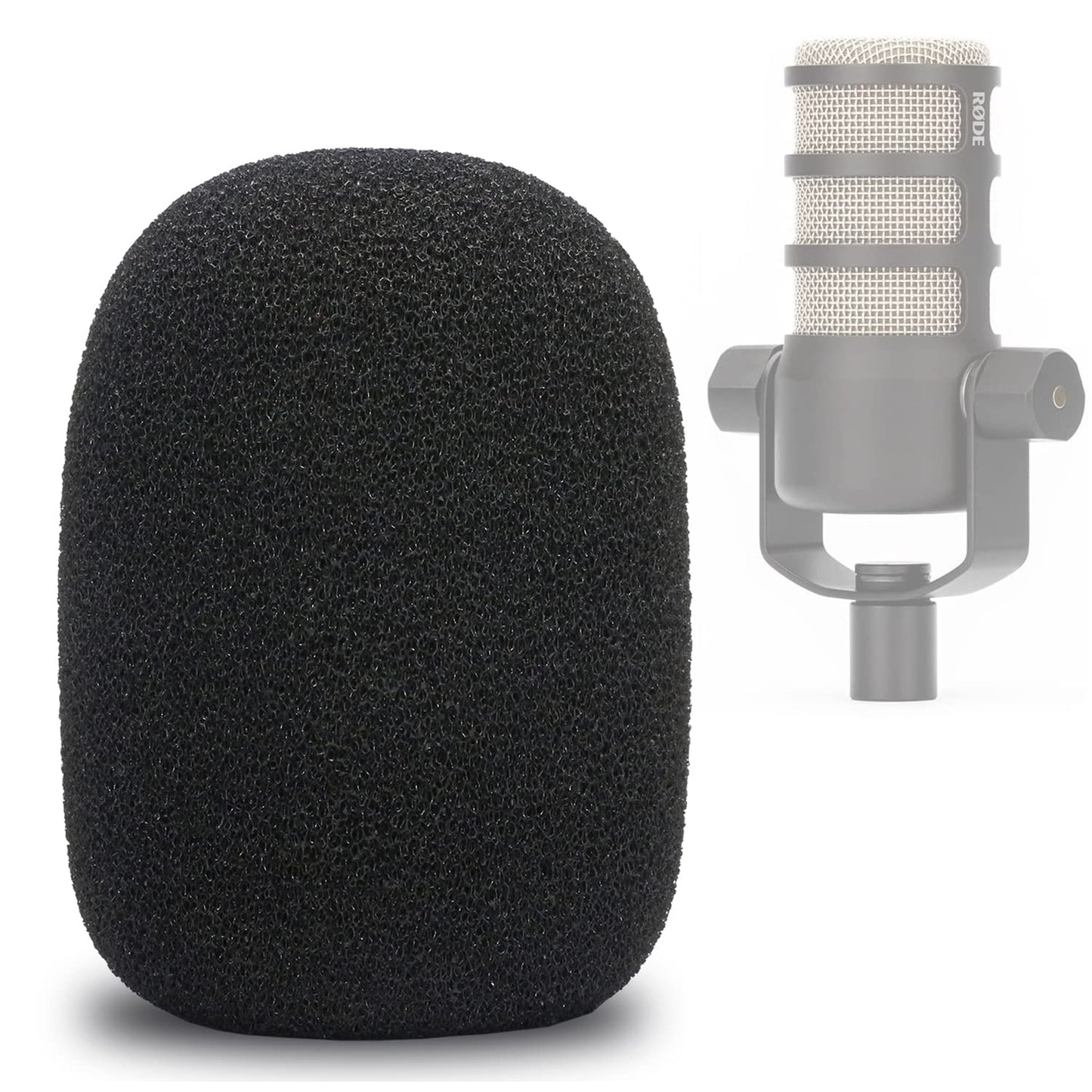 YOUSHARES mikrofona putuplasta pop filtrs Rode PodMic un PodMic USB, vēja aizsargs, plozīvu filtrs podkāstiem, mājas studijai un straumēšanai