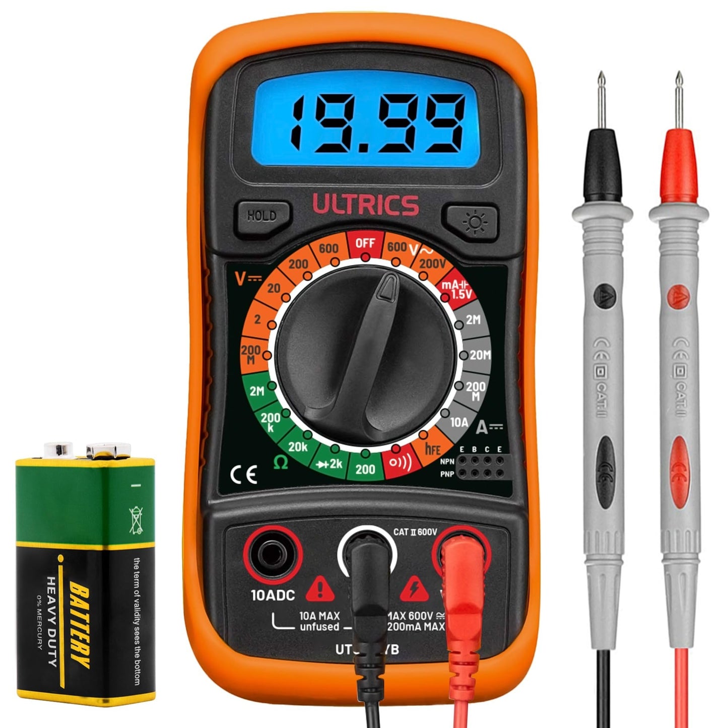 Digitālais multimetrs ULTRICS AC/DC spriegumam, līdzstrāvai