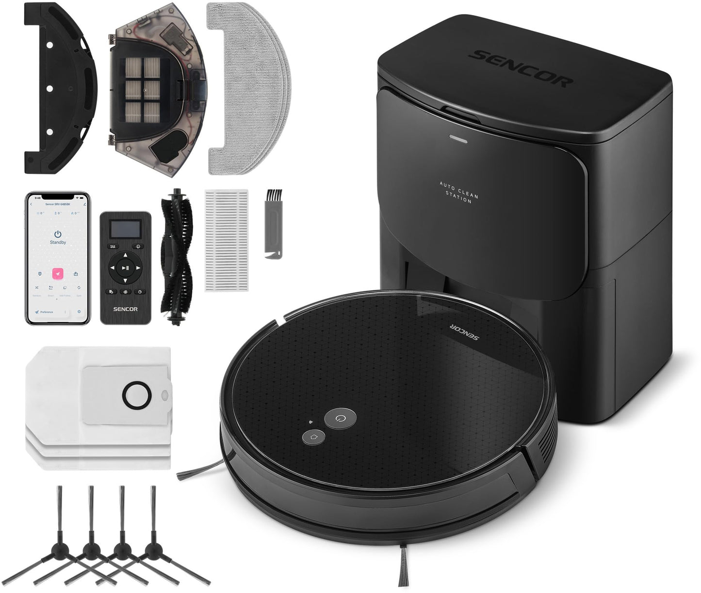 SENCOR putekļsūcējs 6485BK - spēcīgs, automātiska iztukšošana, EasyClean+, piemērots visiem grīdas segumiem, augsta veiktspēja